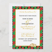 Invitation SAINT-KITTS NEVIS Écriture dorée chrétienne pour m (Devant)