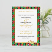Invitation SAINT-KITTS NEVIS Écriture dorée chrétienne pour m (Debout devant)