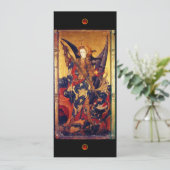 Invitation Saint Michel Vainquant le Diable, rubis rouge (Debout devant)