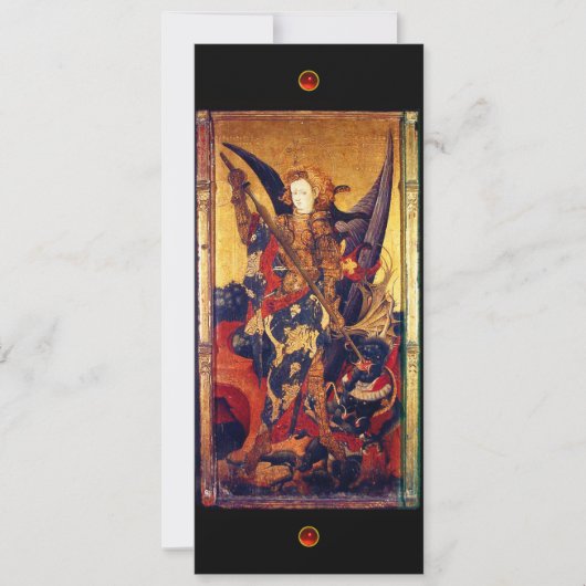 Invitation Saint Michel Vainquant le Diable, rubis rouge (Devant)