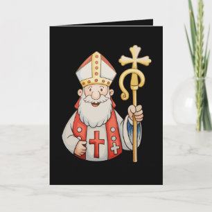 Invitation Saint Nicolas Santa Patron de Noël Xmas
