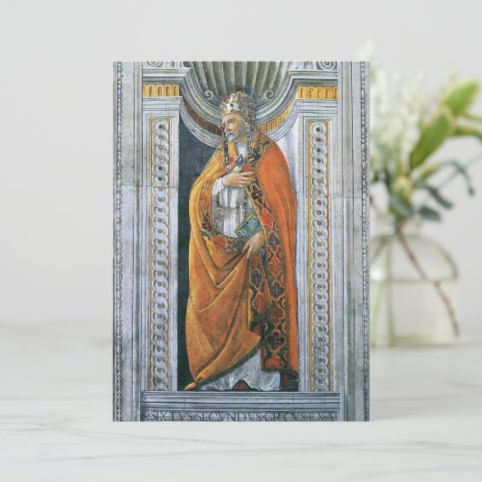Invitation Saint-Pape Sixte II par Sandro Botticelli (Debout devant)