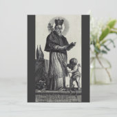 Invitation Saint Patrick Apôtre d'Irlande Art monochrome (Debout devant)