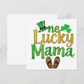 Invitation Saint Patrick chanceuse Maman (Devant / Derrière)
