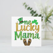 Invitation Saint Patrick chanceuse Maman (Debout devant)