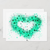 Invitation Saint Patrick | pulvériser le coeur brillant de pe (Devant / Derrière)