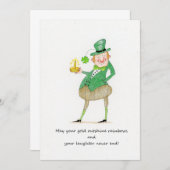 Invitation Saint Patrick's Day (Devant / Derrière)