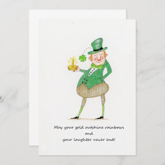 Invitation Saint Patrick's Day (Devant / Derrière)