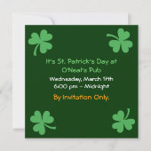 Invitation Saint Patrick's Day (Devant)
