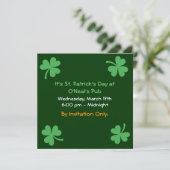 Invitation Saint Patrick's Day (Debout devant)
