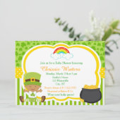 Invitation Saint Patrick's Day Baby shower afro-américain (Debout devant)