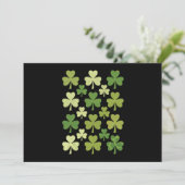 Invitation Saint Patrick's Day Heart Lucky Clover Shamrock (Debout devant)