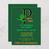 Invitation Saint Patrick's Day Il est temps de célébrer (Devant / Derrière)