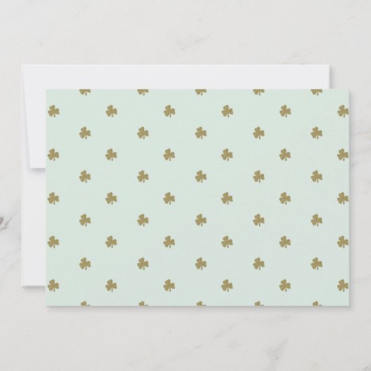 Invitation Saint Patrick's Day Lucky in Love Fête des mariées (Dos)