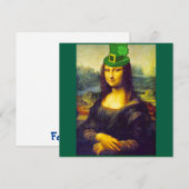 Invitation Saint Patrick's Day Mona Lisa (Devant / Derrière)