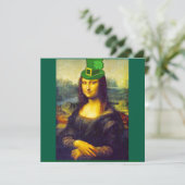 Invitation Saint Patrick's Day Mona Lisa (Debout devant)