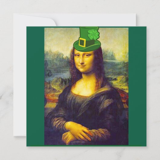 Invitation Saint Patrick's Day Mona Lisa (Devant)
