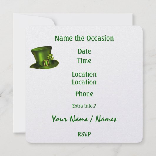 Invitation Saint Patrick's Day - SRF (Dos)