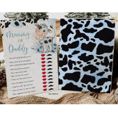 Invitation Saint-Vache Baby shower Jeu de garçon Vache Boho P