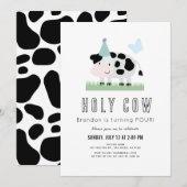 Invitation Saint-Vache Bleu Casquette de la fête papillon gar (Devant / Derrière)