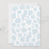 Invitation Saint Vache Boho Blue Highland Vache Boy Anniversa (Dos)