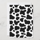 Invitation Saint Vache drôle noir blanc 50e anniversaire (Dos)