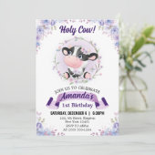 Invitation Saint Vache Floral 1er anniversaire fête (Debout devant)