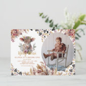 Invitation Saint Vache Floral 1er anniversaire Photo Invitati (Debout devant)