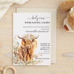 Invitation Saint-Vache Highland Calf Baby shower Boho Pampas<br><div class="desc">Cette conception peut être personnalisée dans la zone fournie en modifiant la photo et/ou le texte. Vous pouvez également le customiser en cliquant sur Personnaliser ce Modèle, puis en choisissant l'option cliquer pour customiser et supprimer ou modifier la couleur de l'arrière - plan, ajouter du texte, modifier la couleur ou...</div>