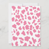 Invitation Saint Vache Je suis deux coquette rose fête d'anni (Dos)