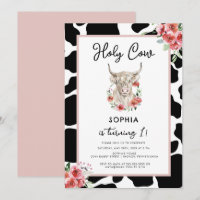 Saint Vache Je suis un anniversaire rose