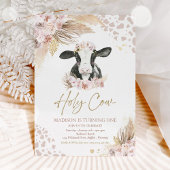 Invitation Saint Vache Je suis un Boho Pampas Vache d'herbe A