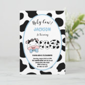 Invitation Saint Vache Je suis un garçon 1ère fête d'annivers (Debout devant)