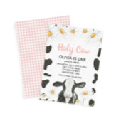 Invitation Saint Vache Je suis un rose En vichy marguerite An