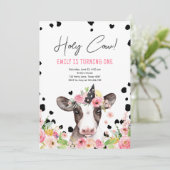 Invitation Saint Vache Je suis une fille animaux de ferme Ann (Debout devant)