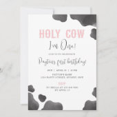 Invitation Saint Vache Je suis une fille fête de la fille d'a (Devant)