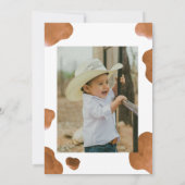 Invitation Saint Vache Je suis une jolie vache Brown Annivers (Dos)