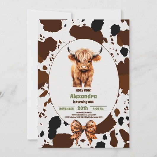 Invitation Saint Vache Je suis une terre cuite Plaid Annivers (Devant)