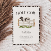 Invitation Saint Vache Moderne Simple ferme fête d'anniversai