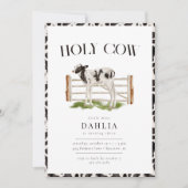 Invitation Saint Vache Moderne Simple ferme fête d'anniversai (Devant)