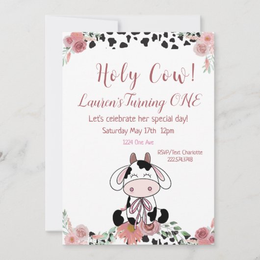 Invitation Saint-Vache, premier anniversaire (Devant)