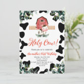 Invitation Saint Vache Végétation Première fête d'anniversair (Debout devant)