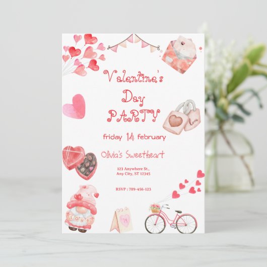 Invitation Saint Valentin (Debout devant)