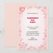 Invitation Saint Valentin (Devant / Derrière)