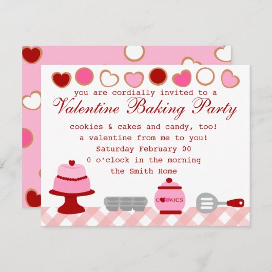 Invitation Saint Valentin (Devant / Derrière)