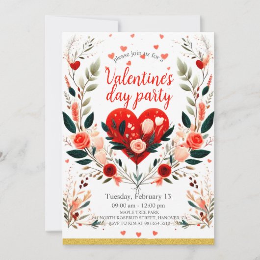 Invitation Saint Valentin (Devant)