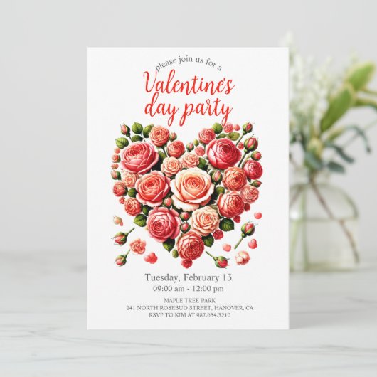 Invitation Saint Valentin (Debout devant)