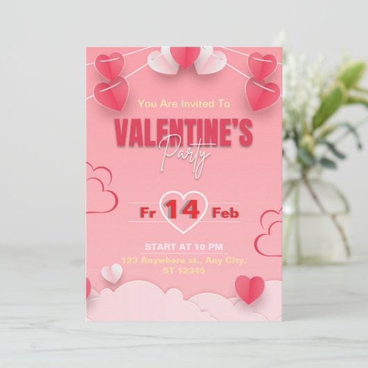 Invitation Saint Valentin (Debout devant)