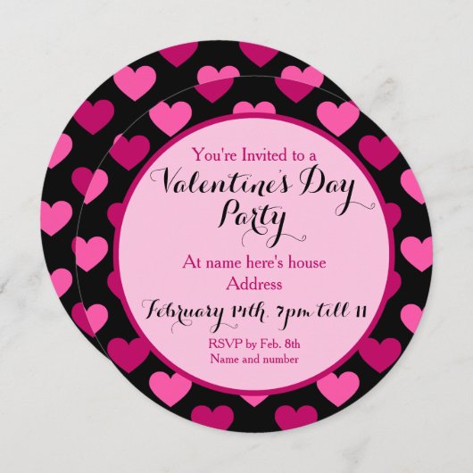 Invitation Saint Valentin (Devant / Derrière)