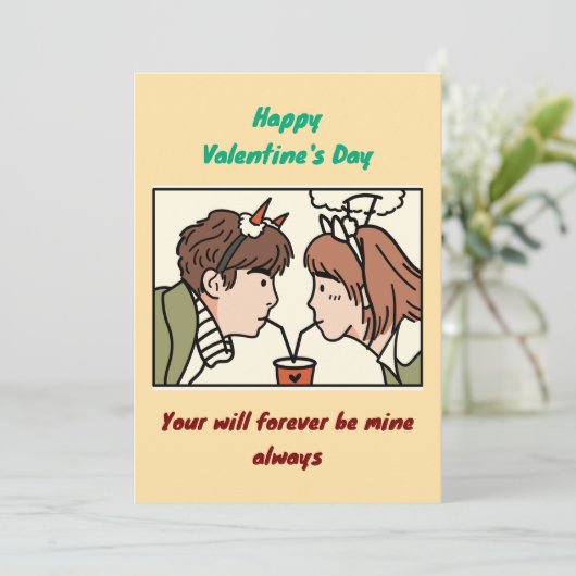 Invitation Saint Valentin (Debout devant)